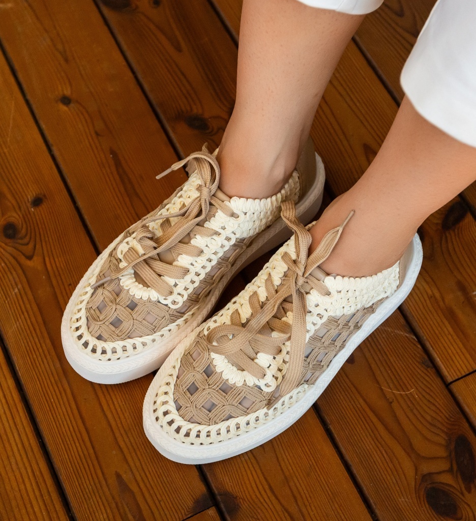 Sneakers dama Aihao Khaki - 3 | YEO