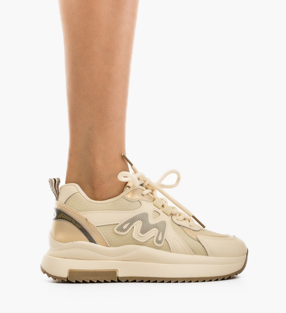 Sneakers dama Bello Bej - 1 | YEO