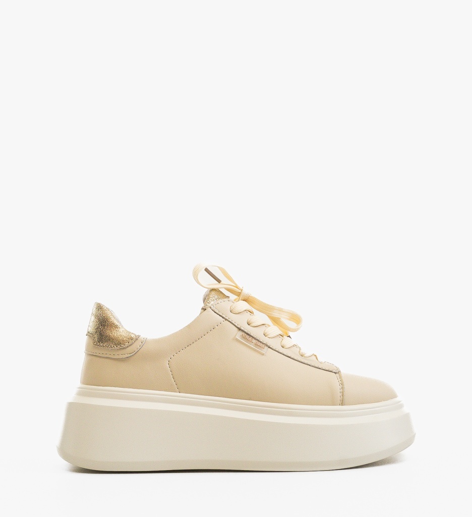 Sneakers dama Byva Bej - 5 | YEO