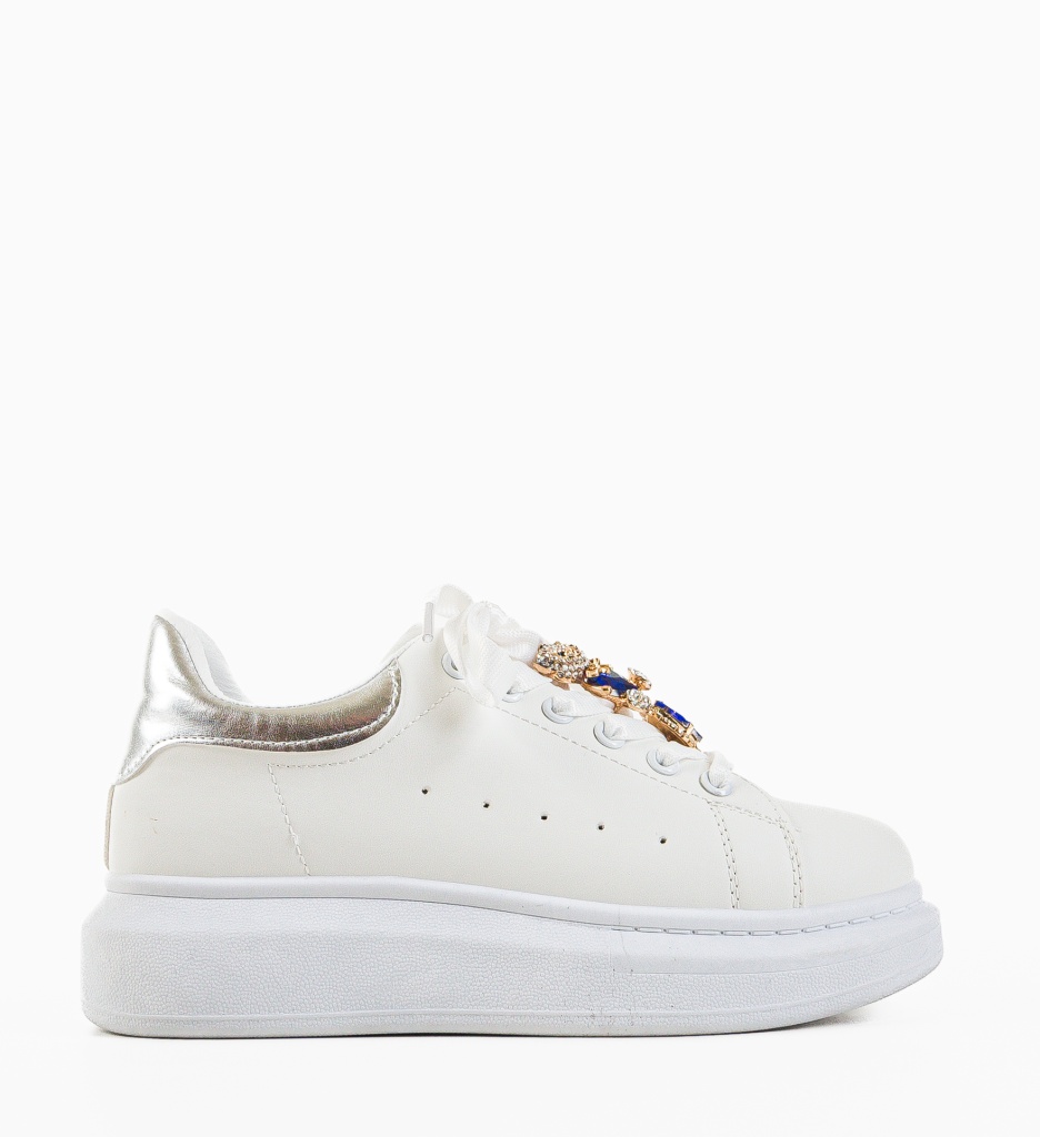 Sneakers dama Devin Argintii - 4 | YEO