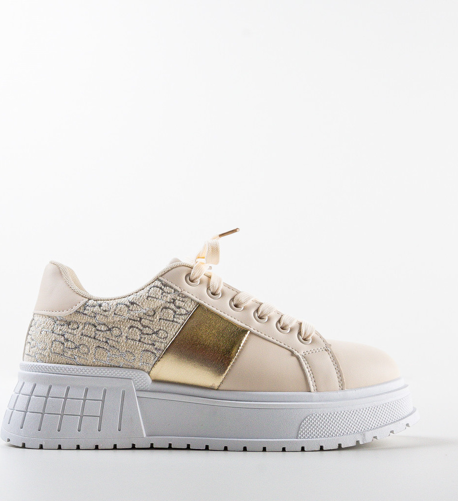 Sneakers dama Fannie Bej - 4 | YEO