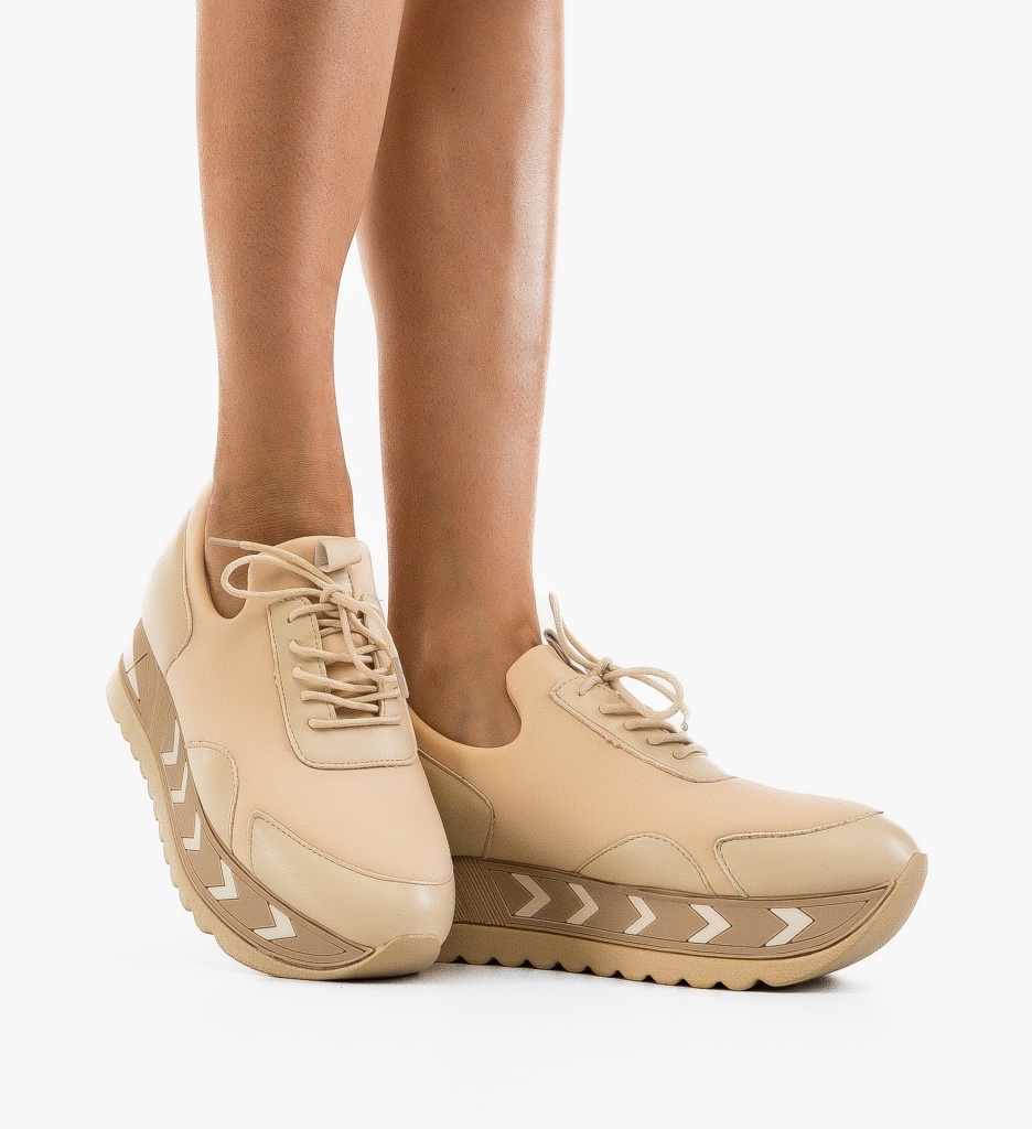 Sneakers dama Gazy Bej - 1 | YEO