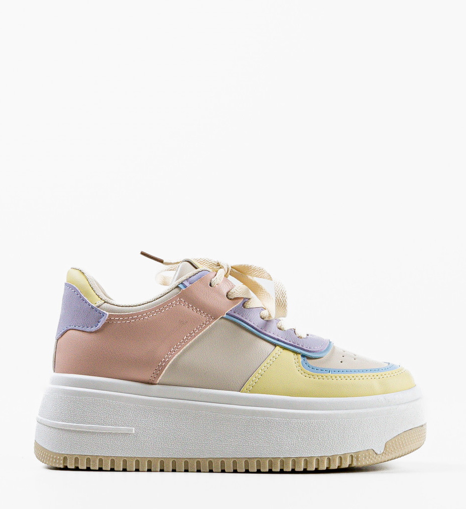 Sneakers dama Hughes Galbeni - 4 | YEO