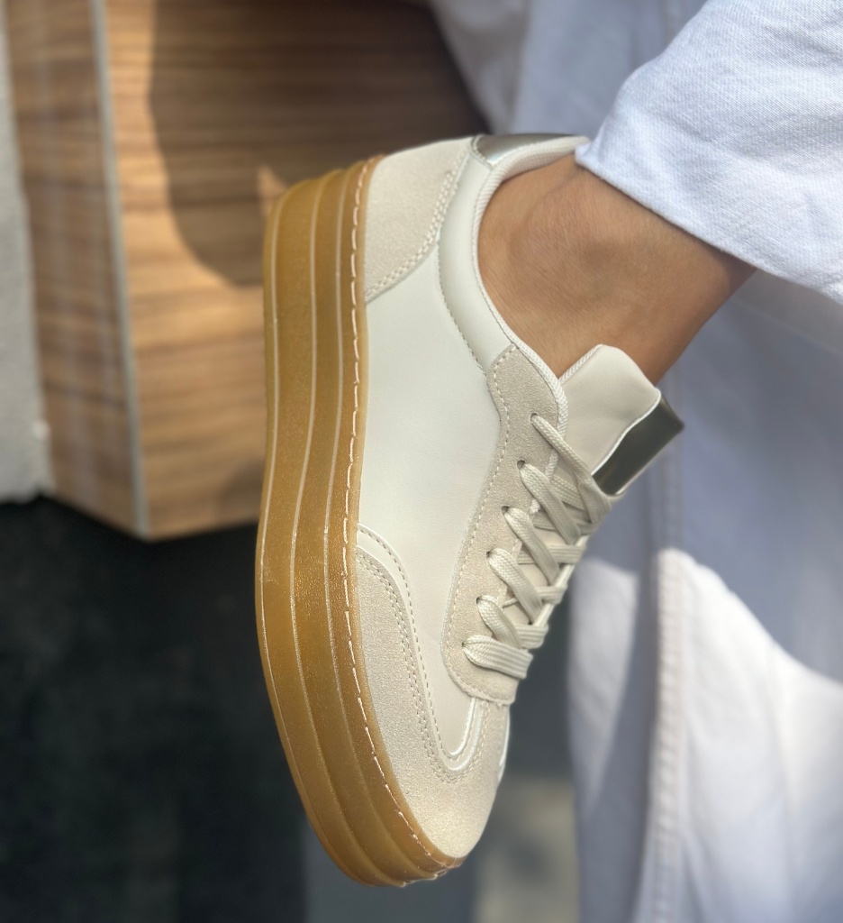 Poze Sneakers dama Jaswin Bej depurtat.ro 