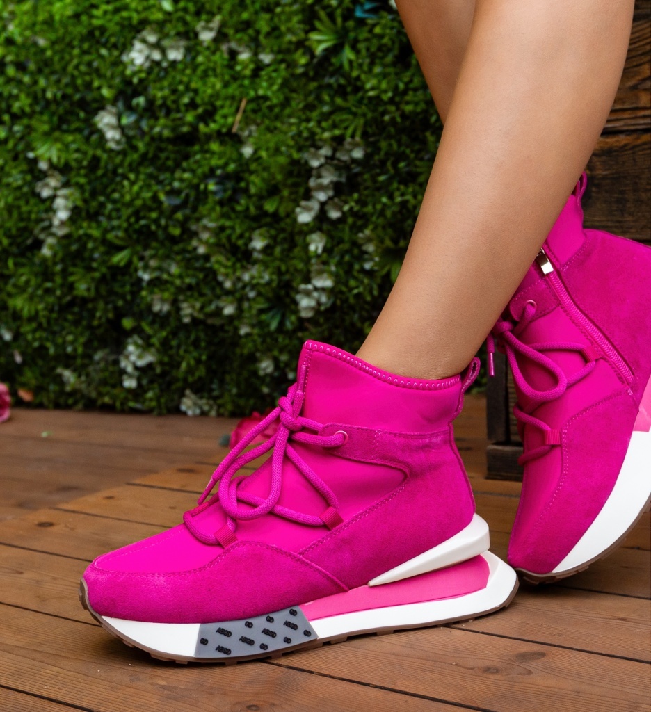 Sneakers dama Klawan Fuchsia - 2 | YEO