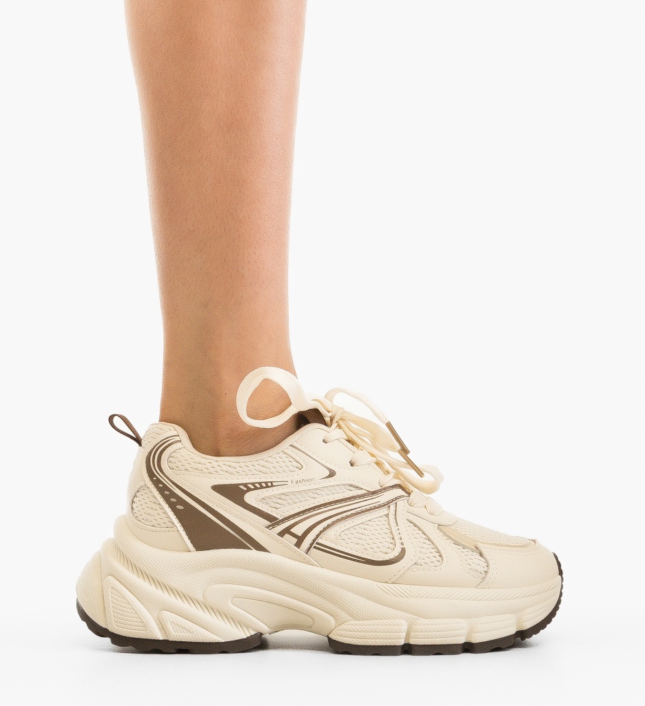 Sneakers dama Liisa Bej 2 - 5 | YEO