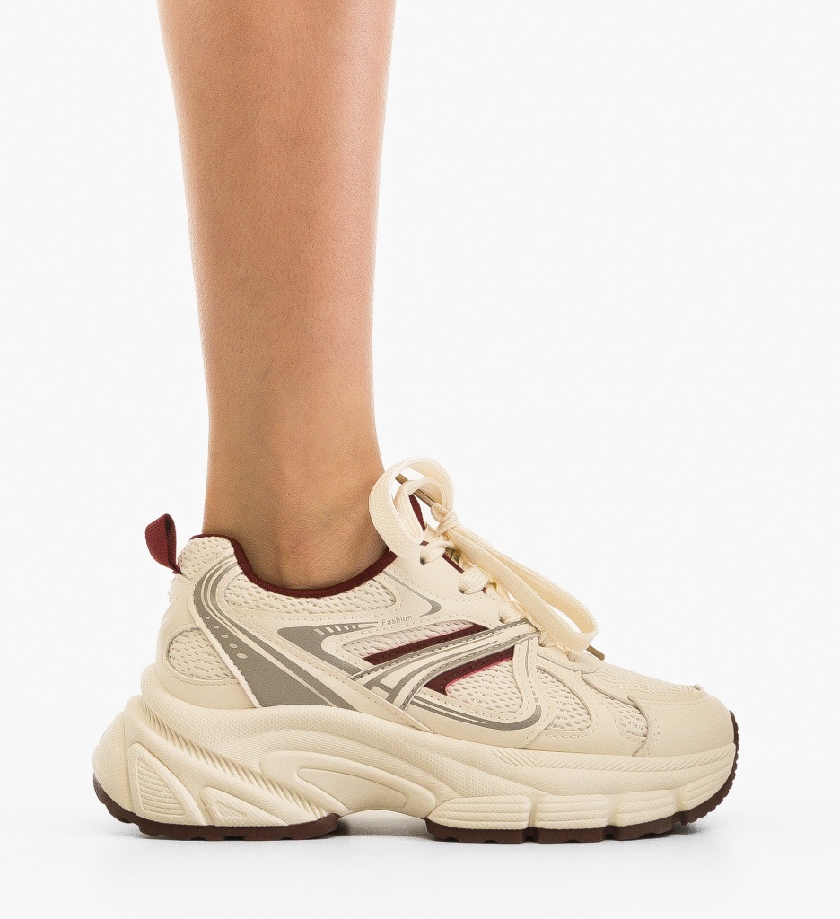 Sneakers dama Liisa Bej - 5 | YEO