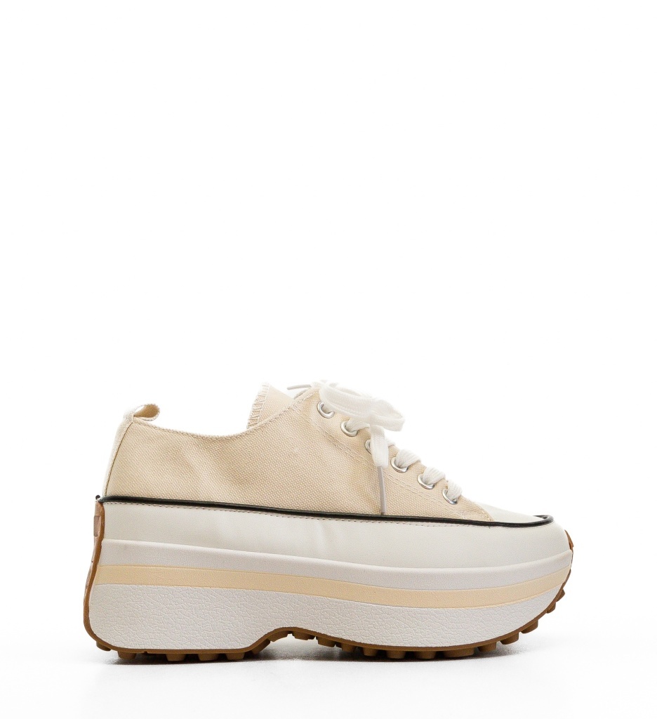Sneakers dama Marble Bej - 5 | YEO