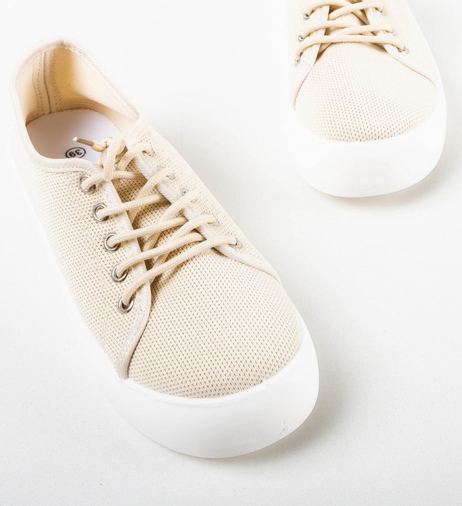 Sneakers dama Miruna Bej - 4 | YEO