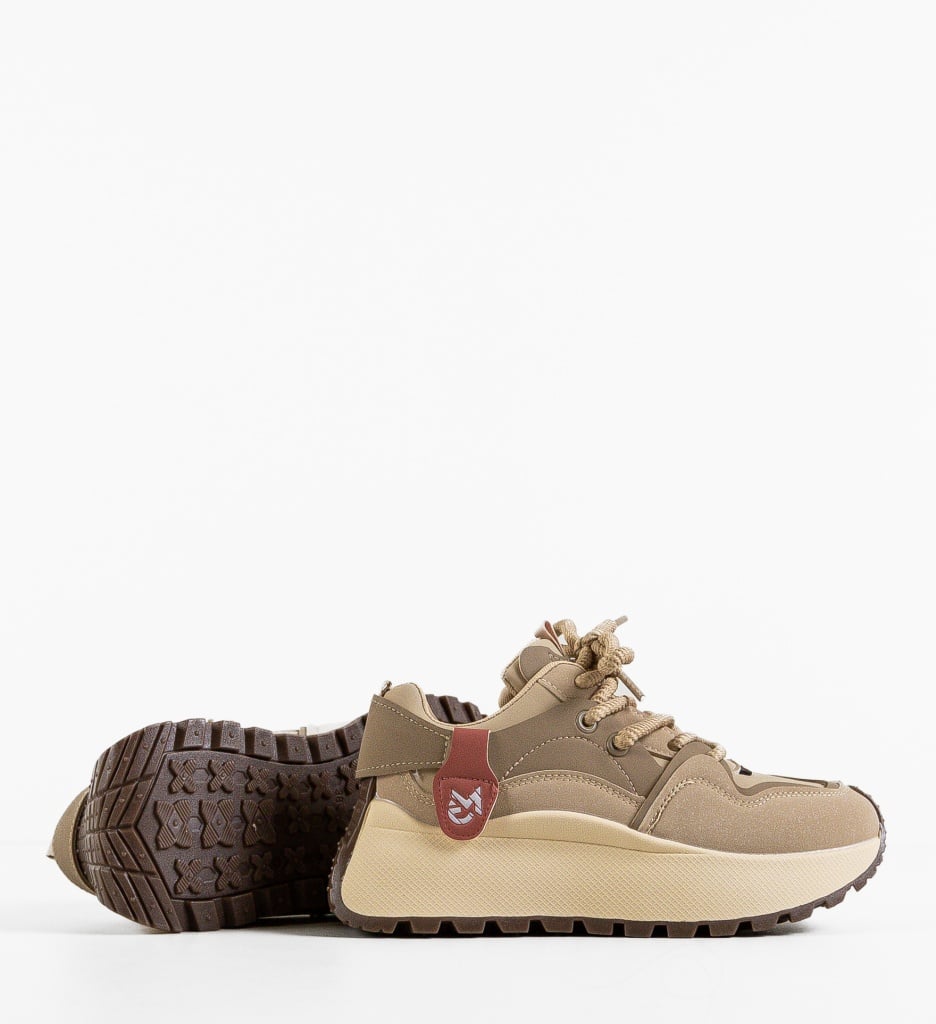 Sneakers dama Mordian Khaki - 4 | YEO