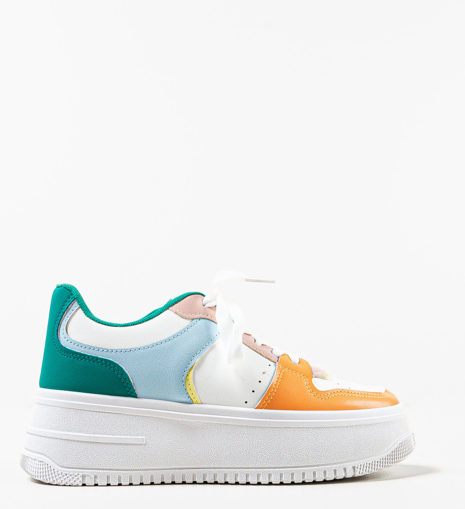 Sneakers dama Morton Portocalii - 3 | YEO