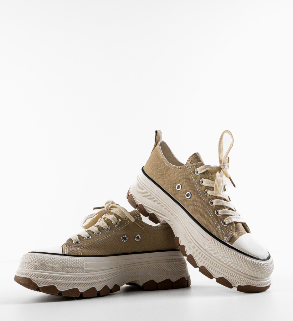 Sneakers dama Ponce Khaki - 5 | YEO