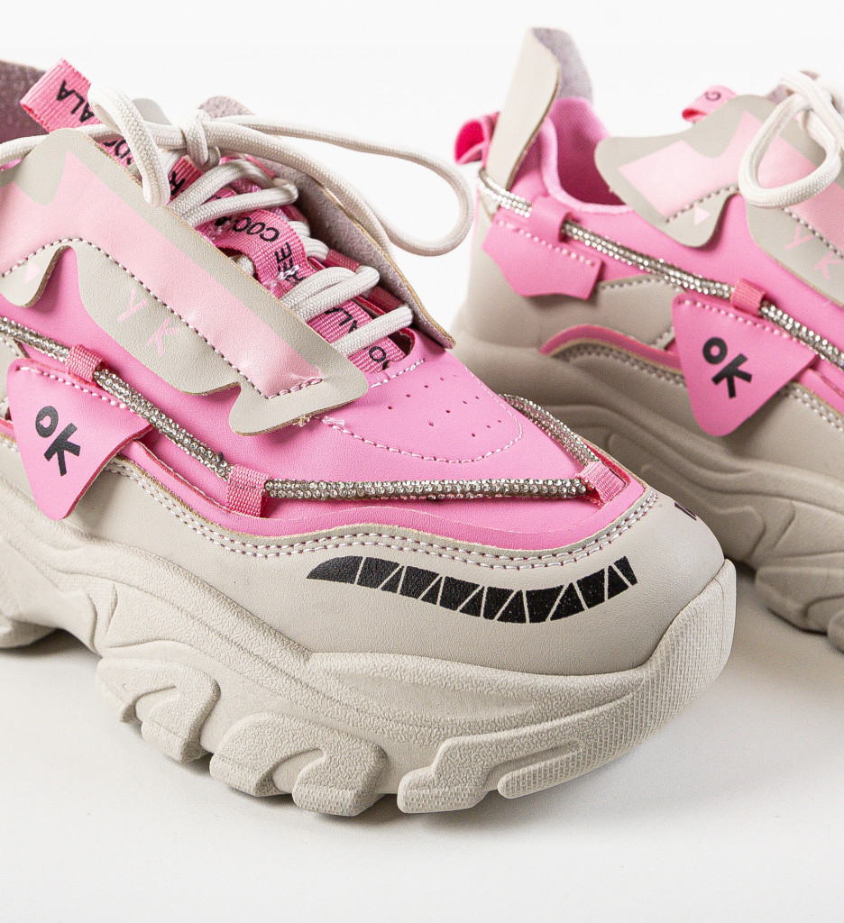 Poze Sneakers dama Reecola Roz depurtat.ro 