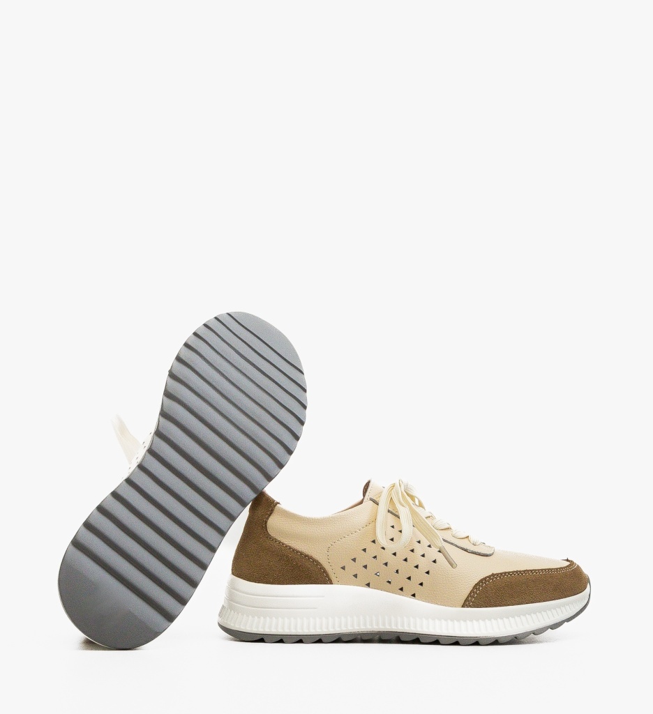Sneakers dama Trybary Bej - 4 | YEO