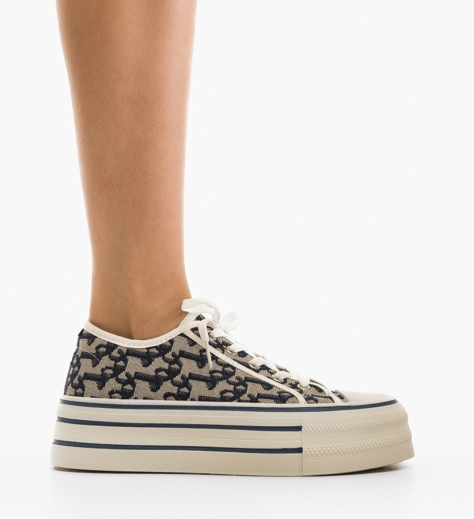 Sneakers dama Vidia Albastri - 4 | YEO