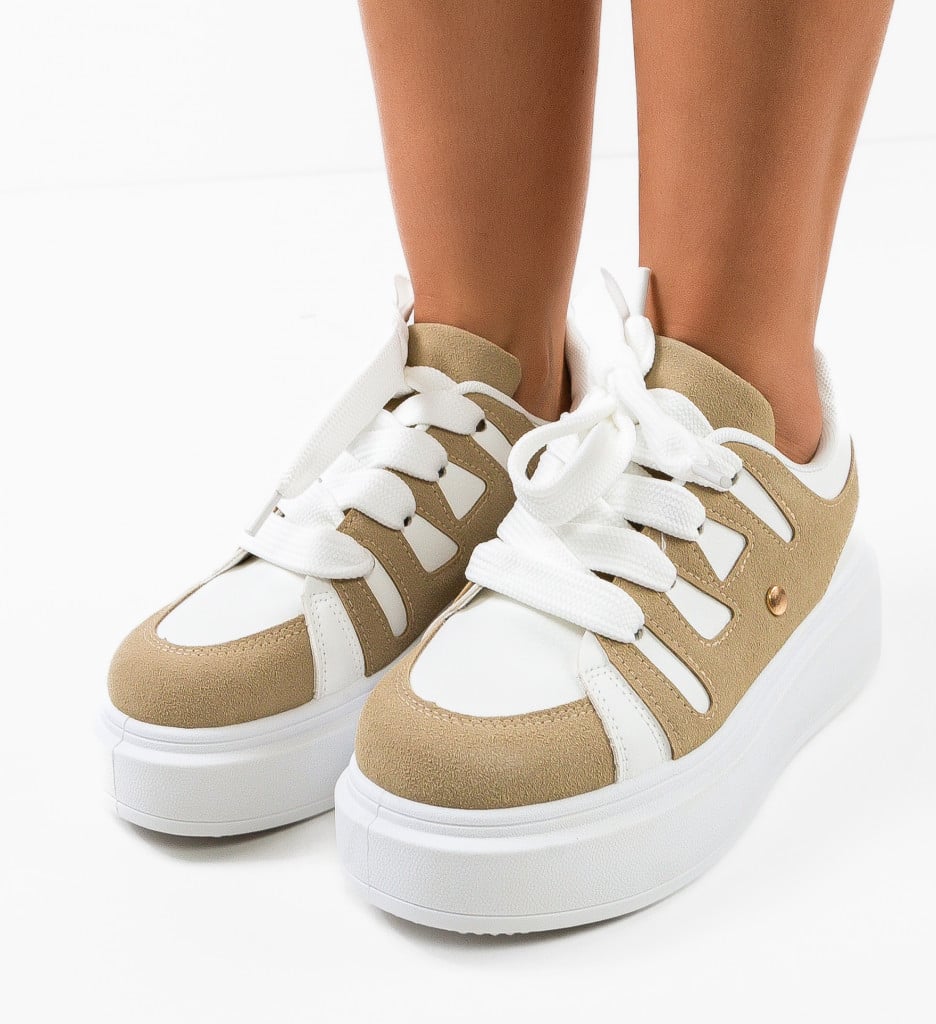 Sneakers dama Zohai Khaki - 2 | YEO