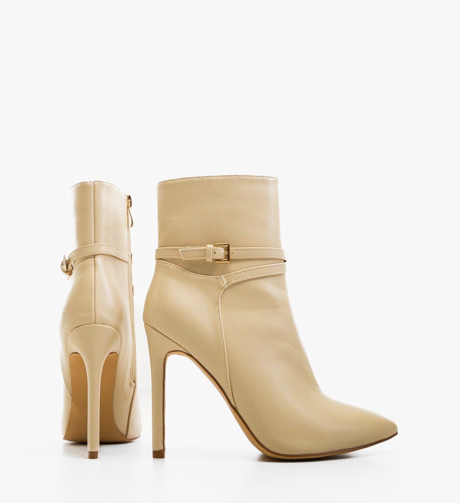 Botine dama Barbara Bej - 1 | YEO