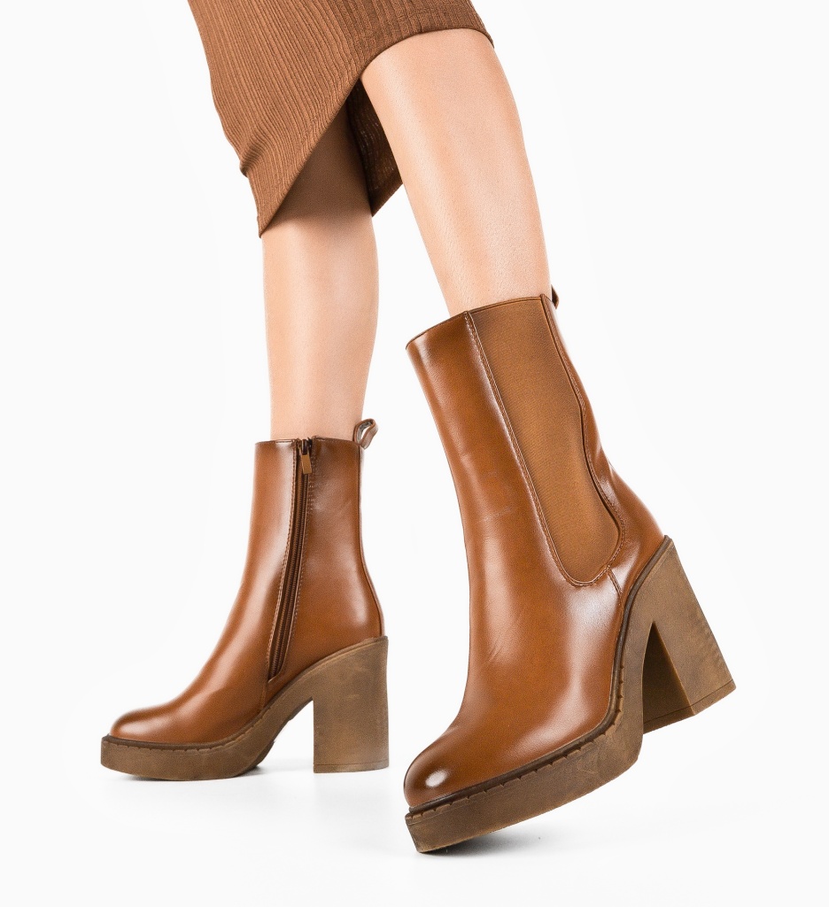 Botine dama Justi Camel