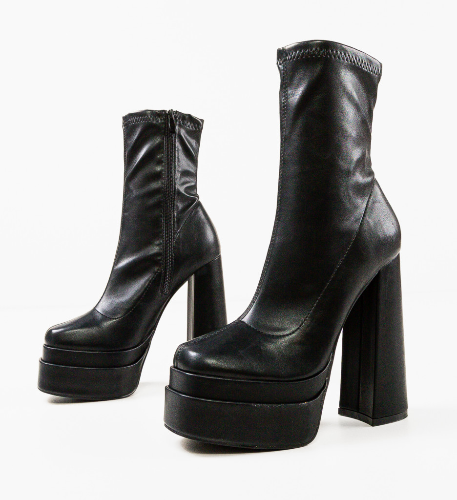 Botine dama Platouy Negre - 5 | YEO