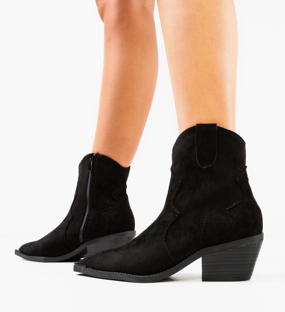 Botine dama Suriante Negre - 2 | YEO