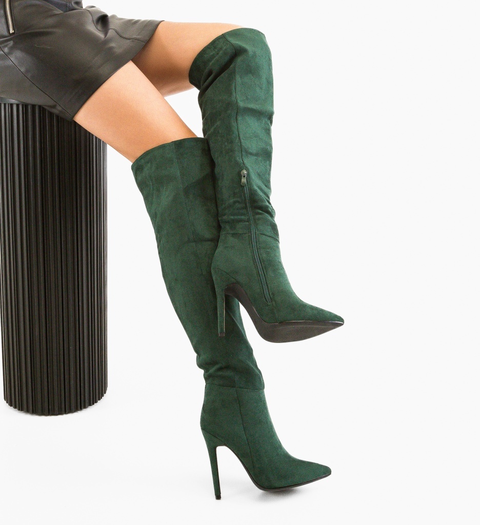 Cizme dama Barb Verzi - 5 | YEO