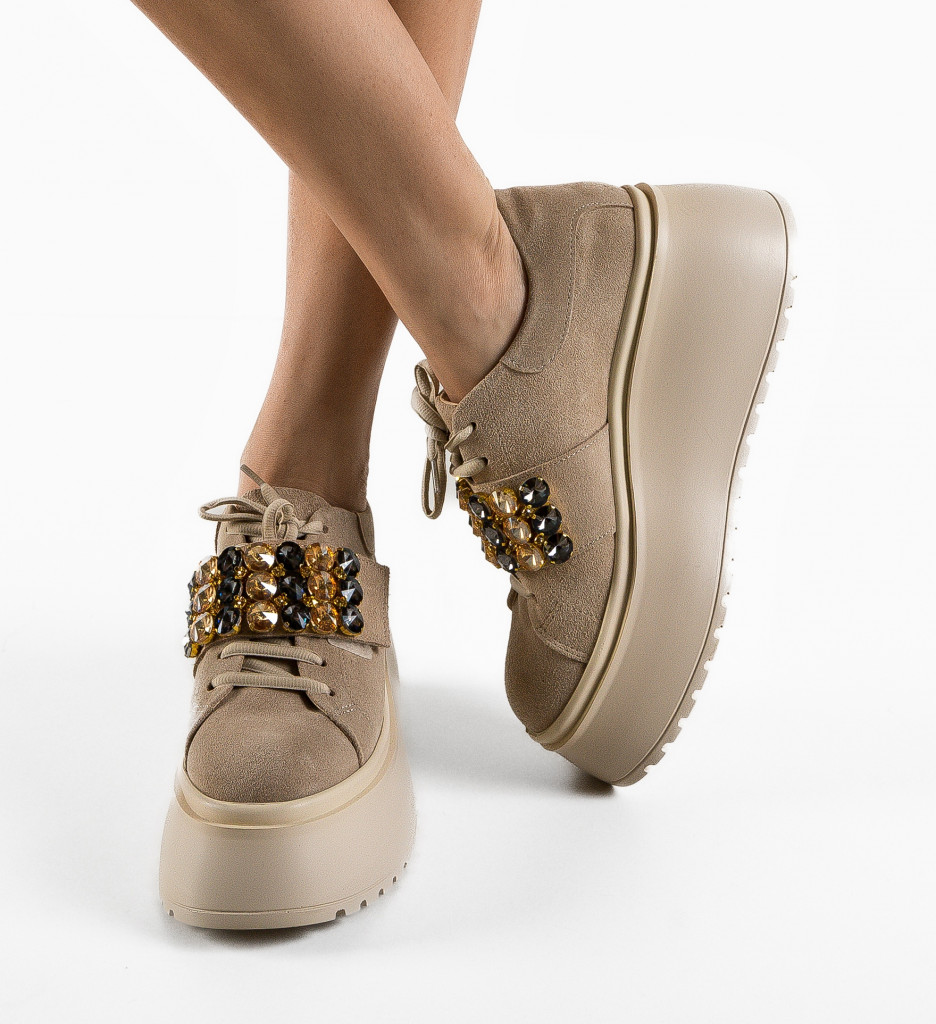 Pantofi Casual Alma Bej - 1 | YEO