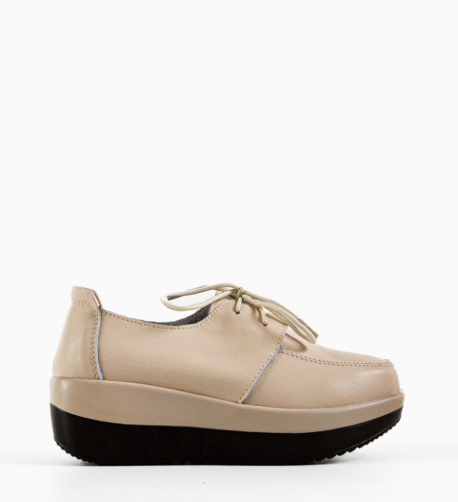 Pantofi Casual Creamt Bej - 3 | YEO