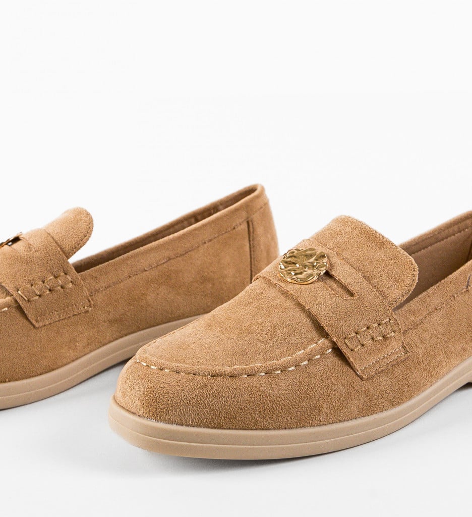 Pantofi casual dama Citrin Camel - 5 | YEO