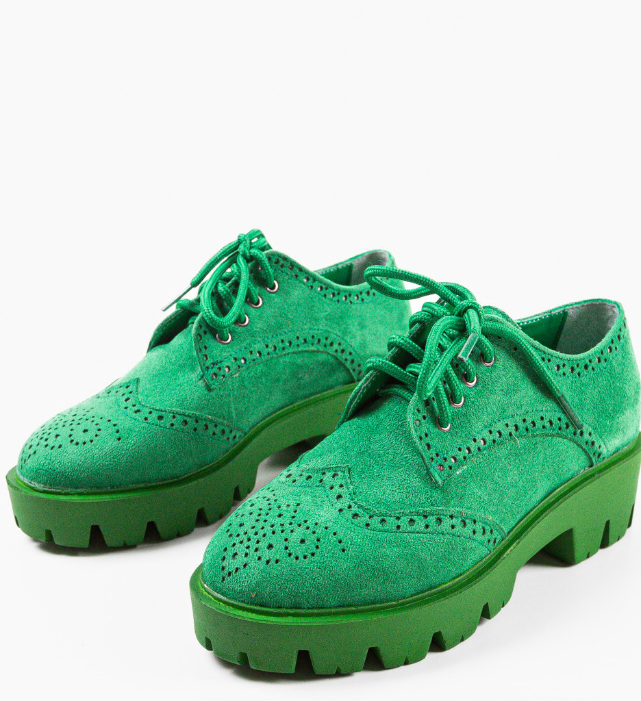 Poze Pantofi Casual dama Gomine Verzi DePurtat