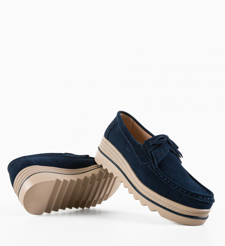 Pantofi Casual Hipok Bleumarin - 4 | YEO