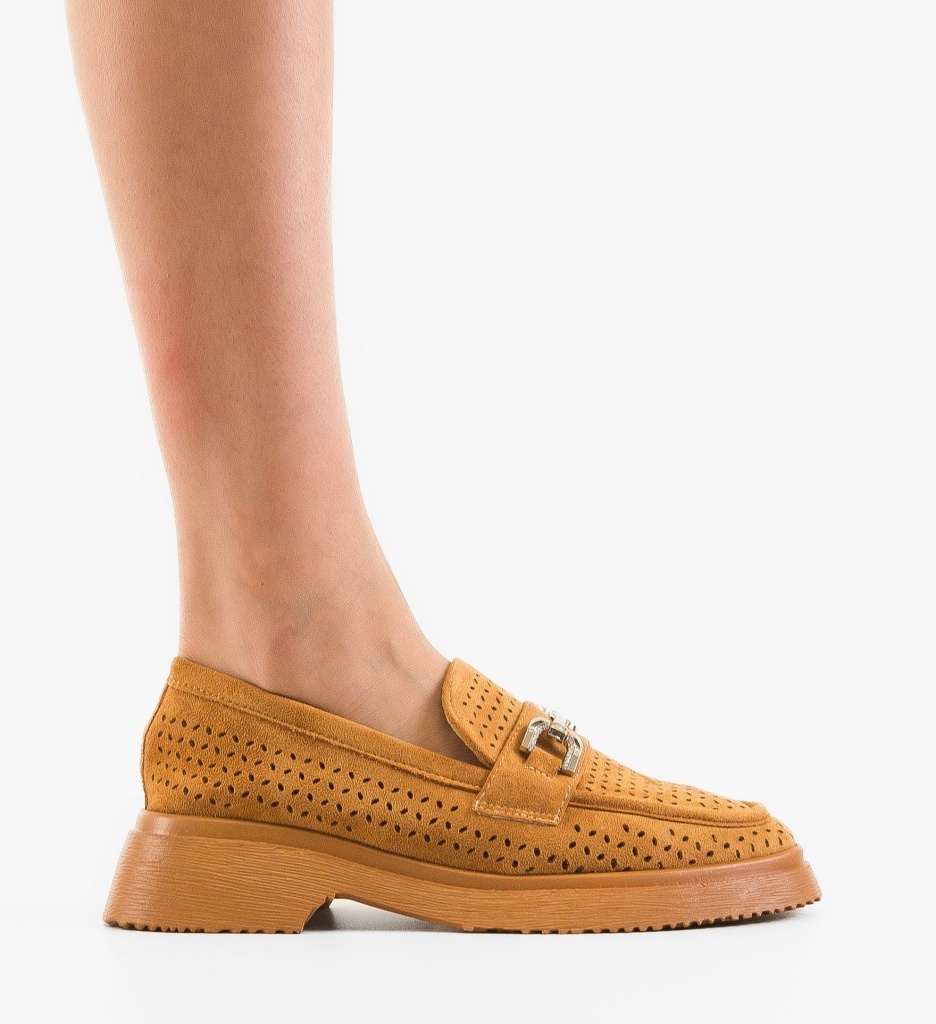 Pantofi Casual Irry Camel - 4 | YEO