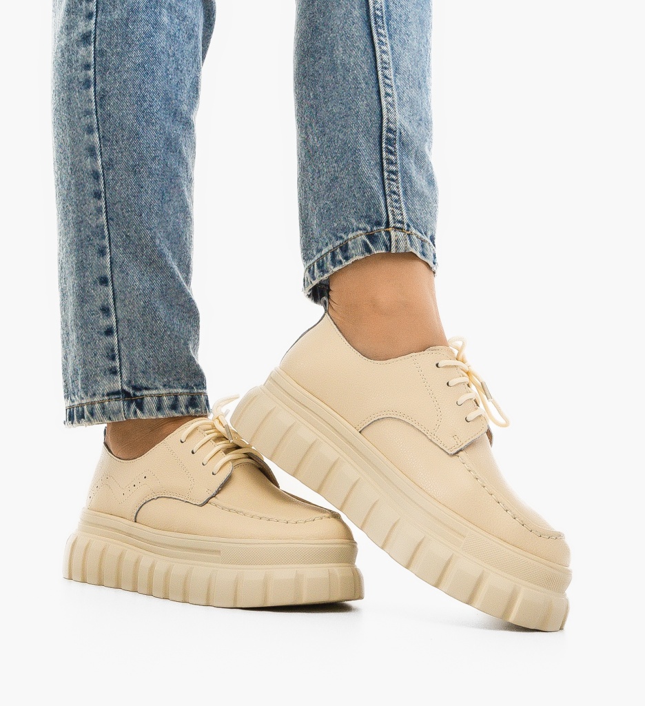 Pantofi Casual Loprem Bej - 2 | YEO