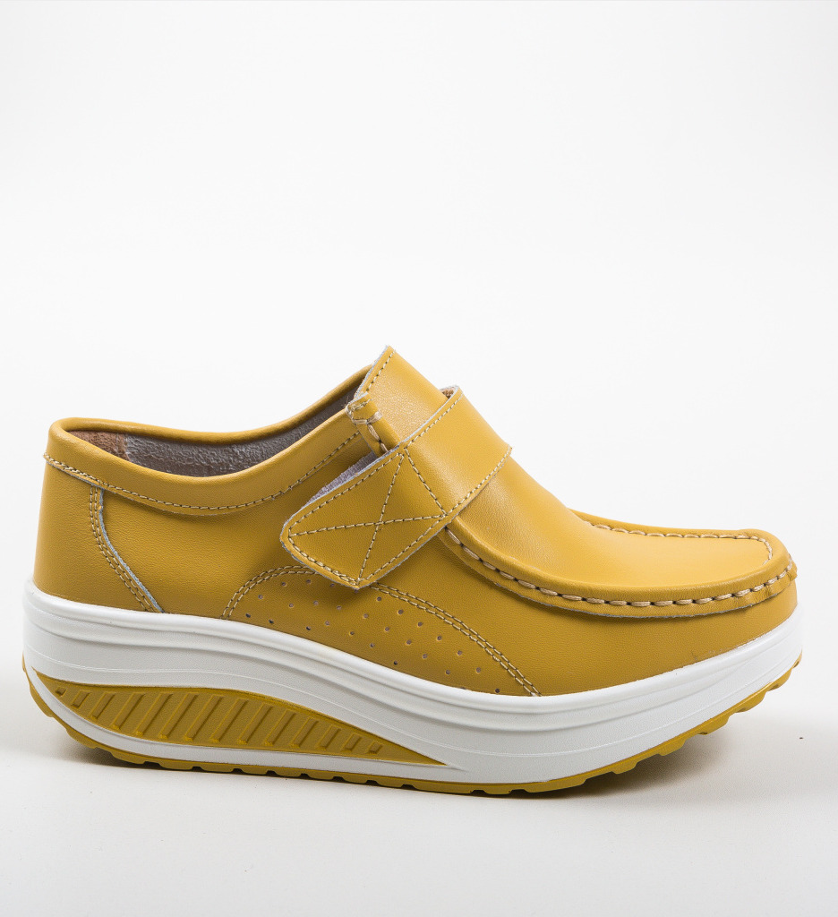 Pantofi Casual Marko Galbeni - 4 | YEO