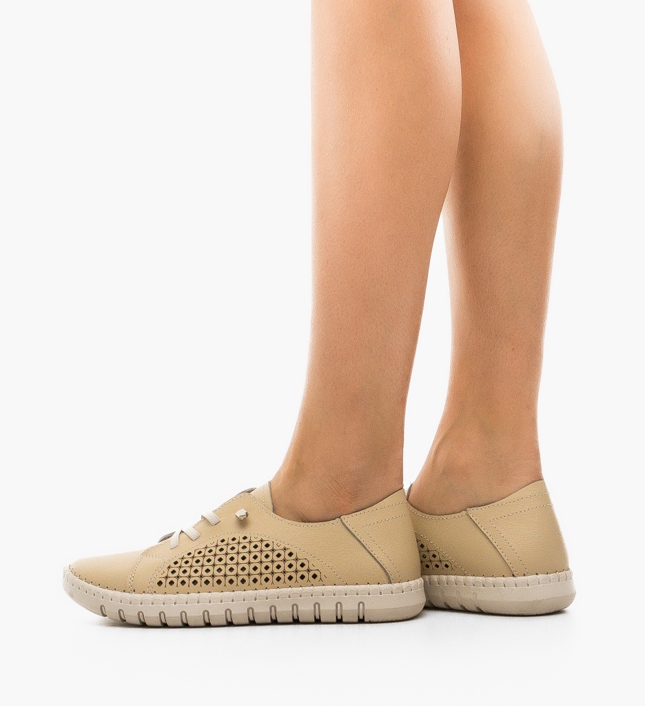Pantofi Casual Rahima Bej - 1 | YEO