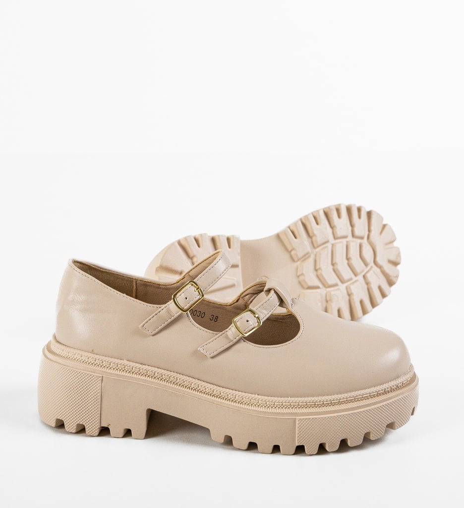 Pantofi Casual Rita Bej - 4 | YEO