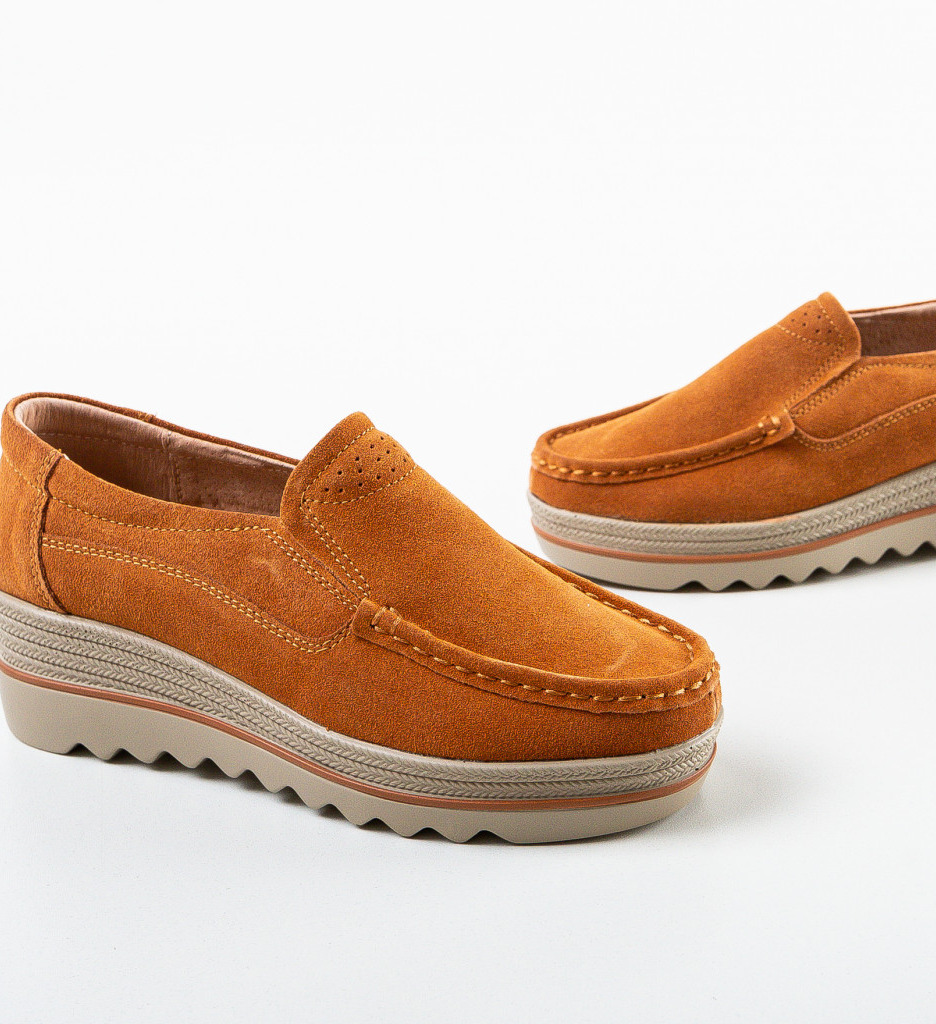 Pantofi Casual Smirno Camel - 4 | YEO