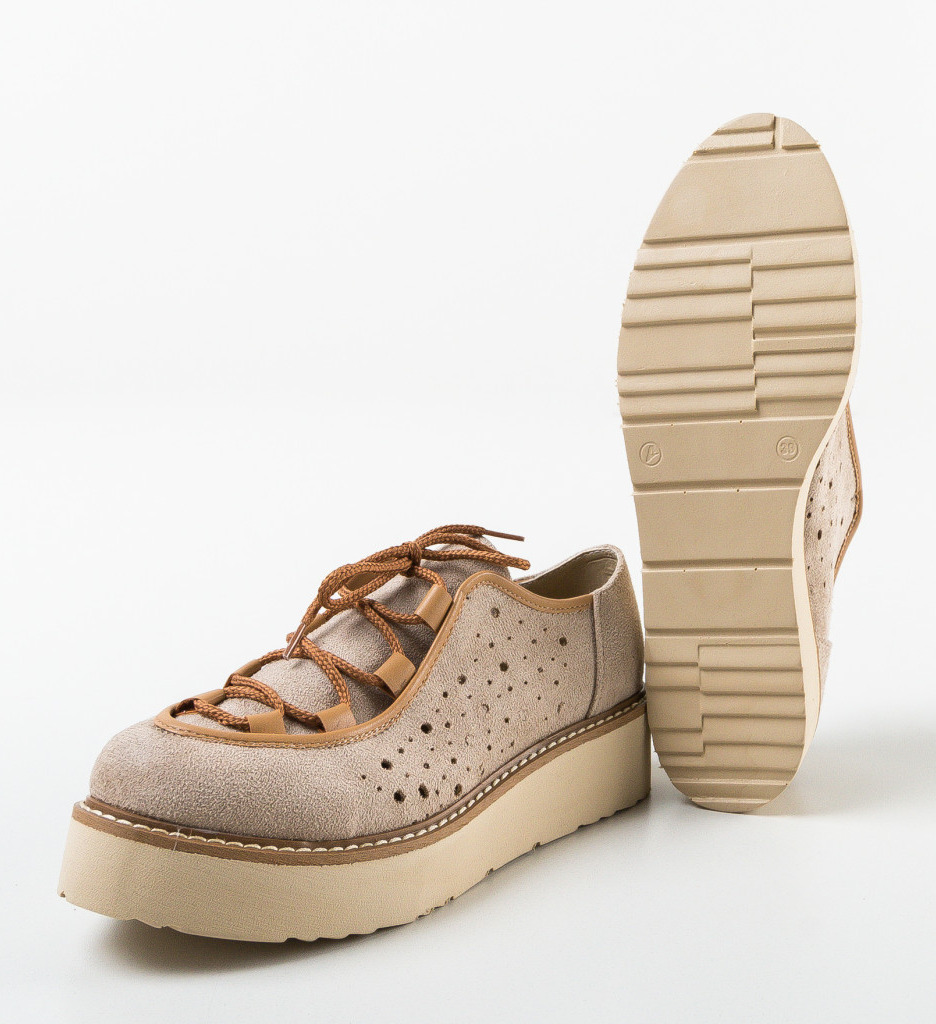 Pantofi Casual Traiv Bej - 3 | YEO