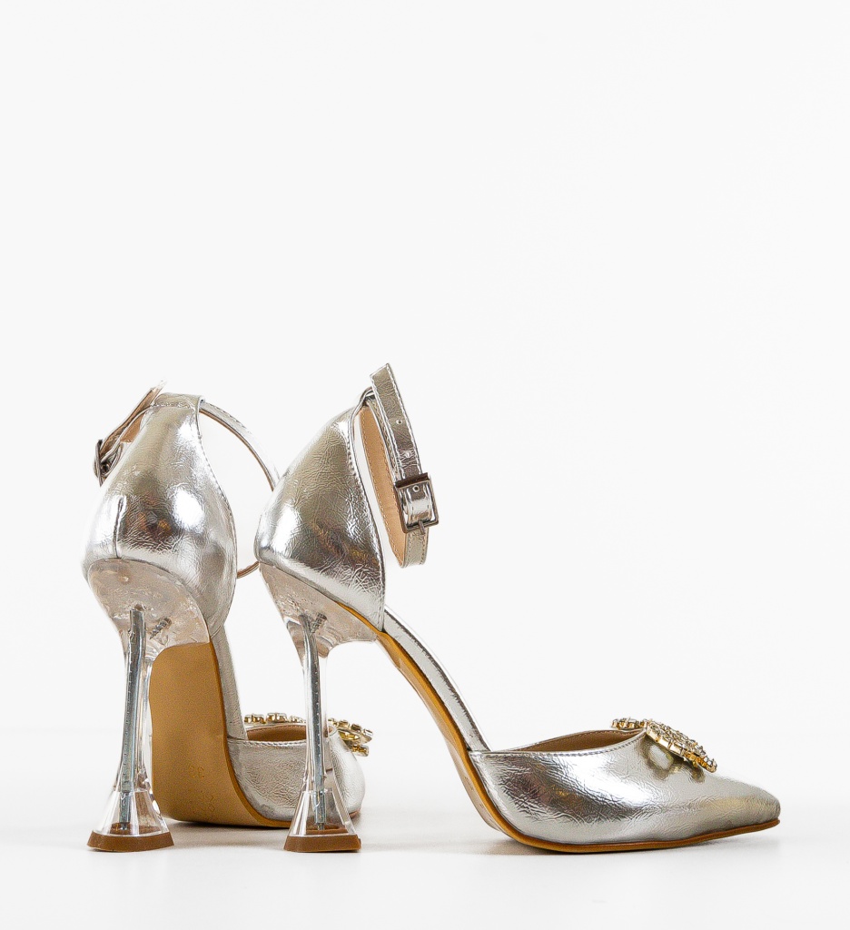 Pantofi dama Jillas Argintii - 3 | YEO