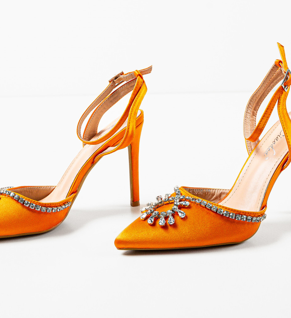 Pantofi dama Kaitlyn Portocalii - 4 | YEO