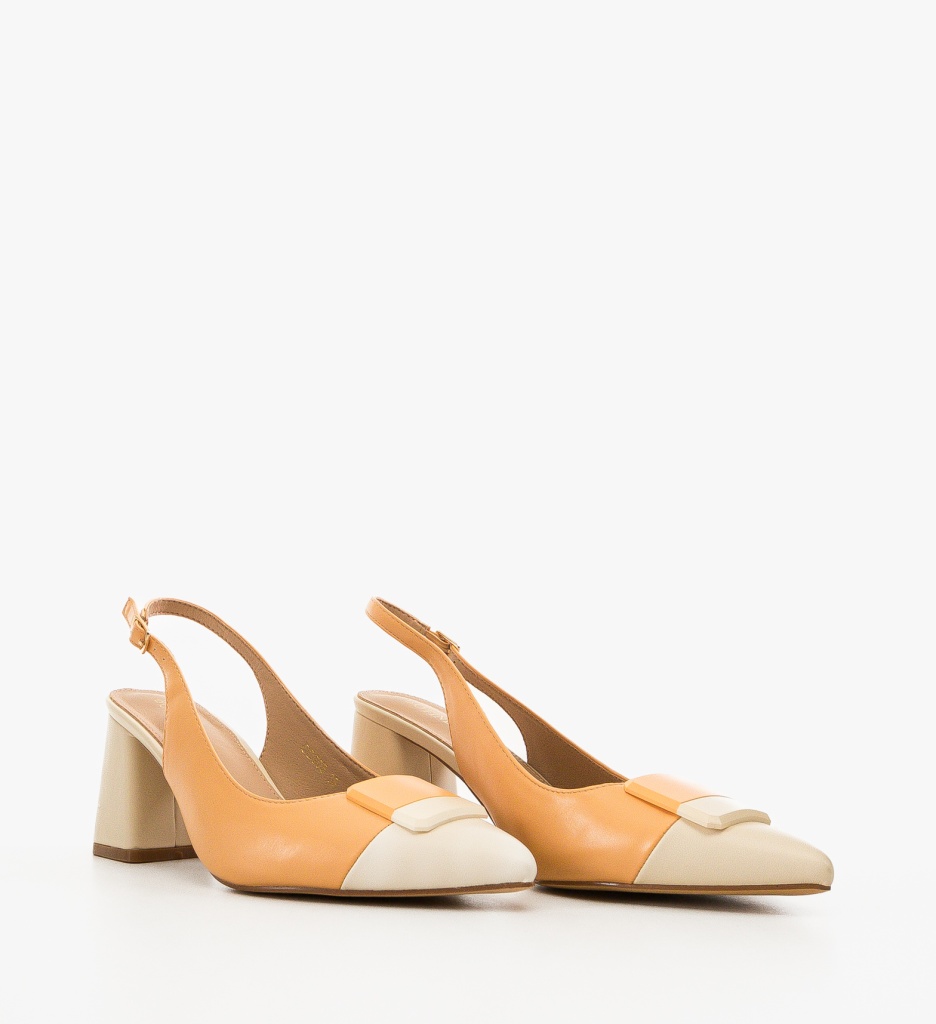 Pantofi dama Sandy Portocalii - 3 | YEO