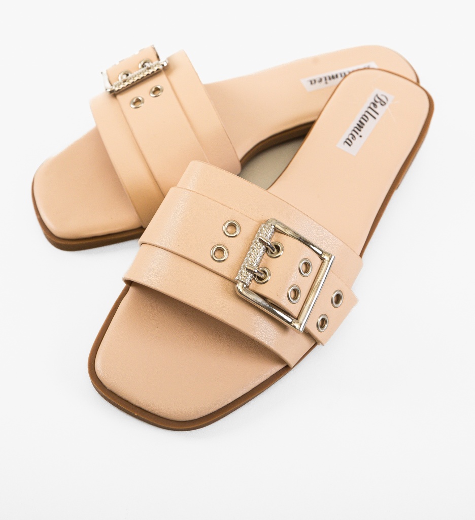Papuci dama Dalton Bej - 4 | YEO