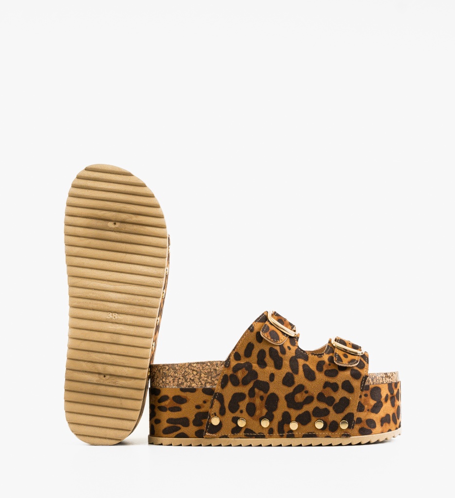 Papuci dama Halima Animal Print - 2 | YEO