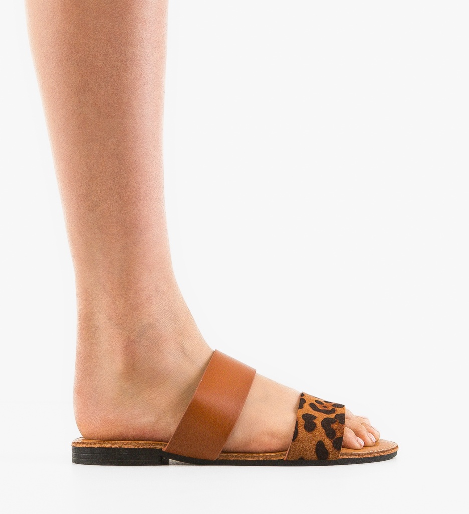 Papuci dama Leena Animal Print - 5 | YEO