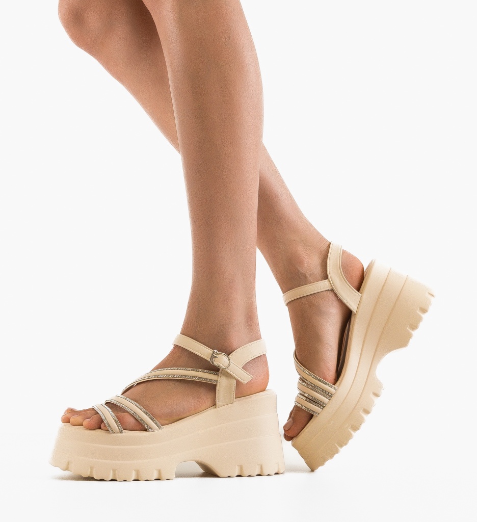 Platforme dama Grymyz Bej - 1 | YEO