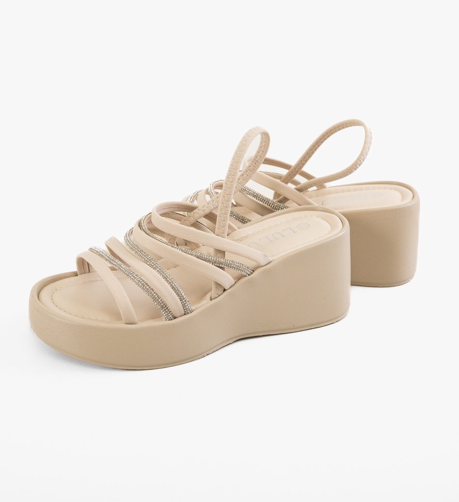 Platforme dama Popry Bej - 4 | YEO