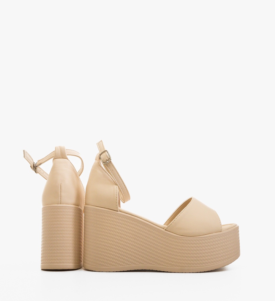 Platforme dama Tamar Bej - 5 | YEO