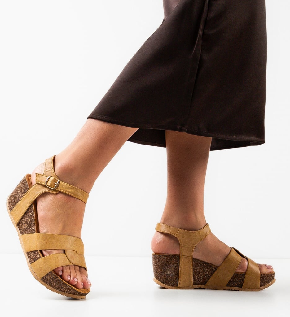 Platforme dama Villanueva Khaki - 1 | YEO