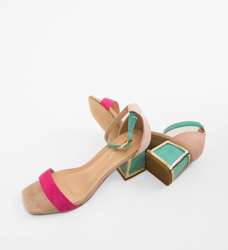 Sandale cu toc Bryan Fuchsia - 4 | YEO