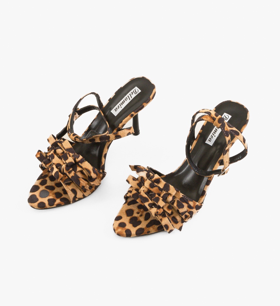 Sandale cu toc Devon Animal Print - 4 | YEO