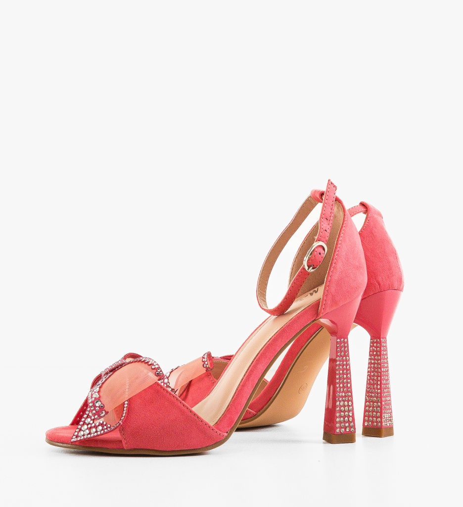 Sandale cu toc Farme Fuchsia - 3 | YEO
